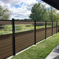 Hot Sale DIY Waterproof Wood-Plastic WPC Fence Panels Quality OEM ODM Garden Backyard Fence Posts Included 3D Modelling Service
