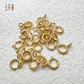 LFH Real 18k Gold Jewelry Open Clasp Sping Clasps for Jewelry Making Jewelry Findings Components Bracelet Necklace 5mm Size