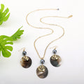 2022 Hot Sale Hawaiian Necklace and Earrings Set Samoa Island Style Earring Mother of Pearl Jewelry Set Flower Pendant