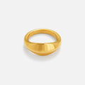 Dazan New HOT INS Trendy 18k PVD Gold Plated Stainless Steel Boho Cool Exquisite Pleat Unique Ring Fashion Show Model Jewelry