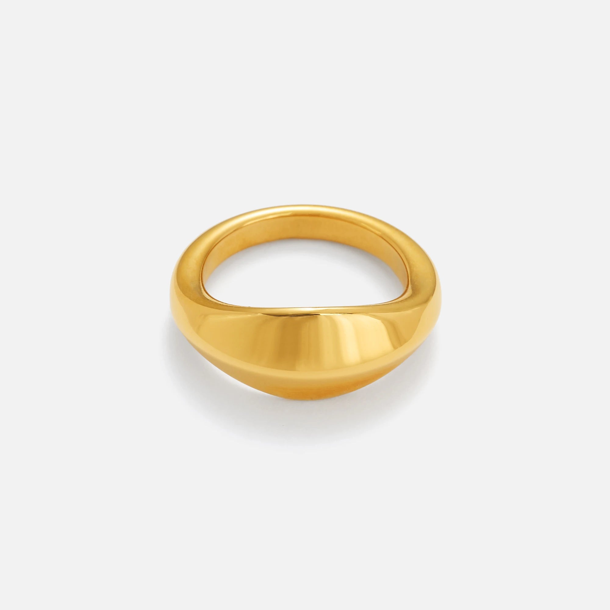 Dazan New HOT INS Trendy 18k PVD Gold Plated Stainless Steel Boho Cool Exquisite Pleat Unique Ring Fashion Show Model Jewelry
