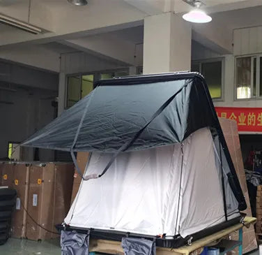 4X4 off Road Aluminum Alloy Shell Rooftop Tent Oxford Fabric Four-Season Waterproof Double Layer Camping YuanGu T900 One Bedroom