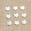 50pcs 8mm No Fade Charms 316 Stainless Steel Six Leaf Grass Charms for Necklace Pendant Charms DIY Jewelry Making Findings