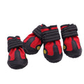 Hot Sale Waterproof Outdoor 4 Pcs Rugged Anti-Slip Sole Skid-Proof Large Pet Dog Rain Snowy Running Shoes Boots Booties