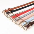 Stylish Alloy Pin Buckle Belt Women Simple Personality PU Women's Belt Embellished Coat Jeans Slim Waistband