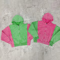 OEM Custom Streetwear Embroidery Vintage Pullover Half Zipper Acid Wash and Hoodiefor Men