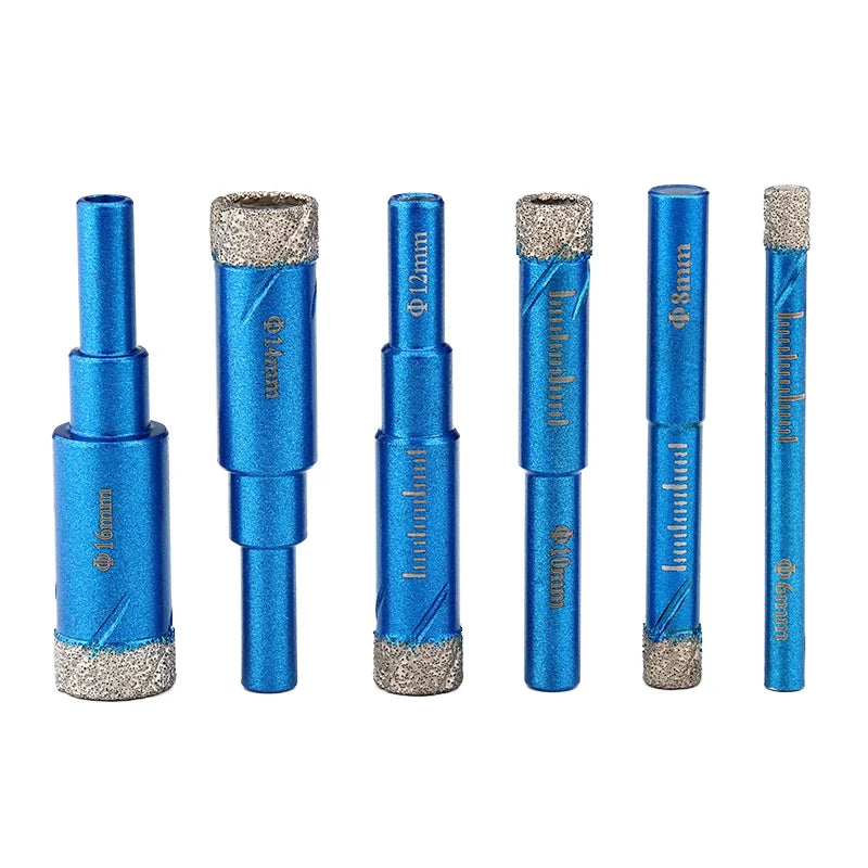 Professional Sales ZHUOSHI ZSHEX002 M14 Diamond Brazed Hole Saw Cutter 10mm Hexagon Shank Dry Drill Bits Porcelain Quartz Drill