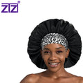 ZTZI Custom Logo Soft Silk Satin Bonnet for Natural Hair Curly Hair  Wide Band  Night Sleep Cap for Woman