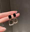 DAIHE Fashion High-quality Geometric Pendant Earrings Korean Women's Zircon Opal Earring