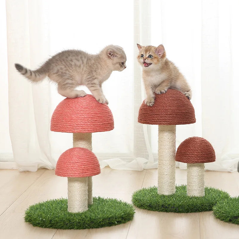 Indoor Household Sisal Mushroom Shaped Cat Scratching Post Tree Mushroom Cat Scratcher