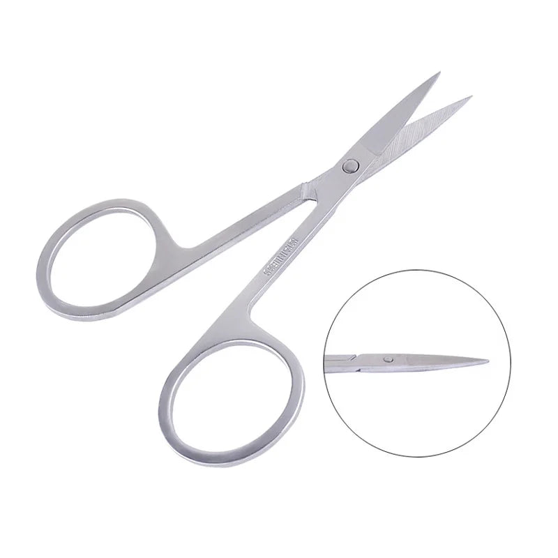TSZS 2023 Stainless Steel Nail Beauty Tool Easy-to-Use Make-Up Scissors with Eyebrow Cutting and Eyelash Applying Features