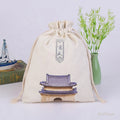 Eco-Friendly  Custom Logo Printing Canvas Cotton Craft Gift Packaging Muslin Drawstring Shoe Dust Pouch Bag