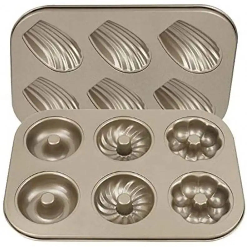 Food Contact Safety Carbon Steel  Non-Stick Baking Tray  Doughnut Shell Mold  Mini Donut Pan Donut Baking Pans