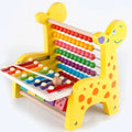 Children Wooden Educational Toys Deer Round Beads Knocking Piano Calculation Frame Kids Math Learning Wooden Toys