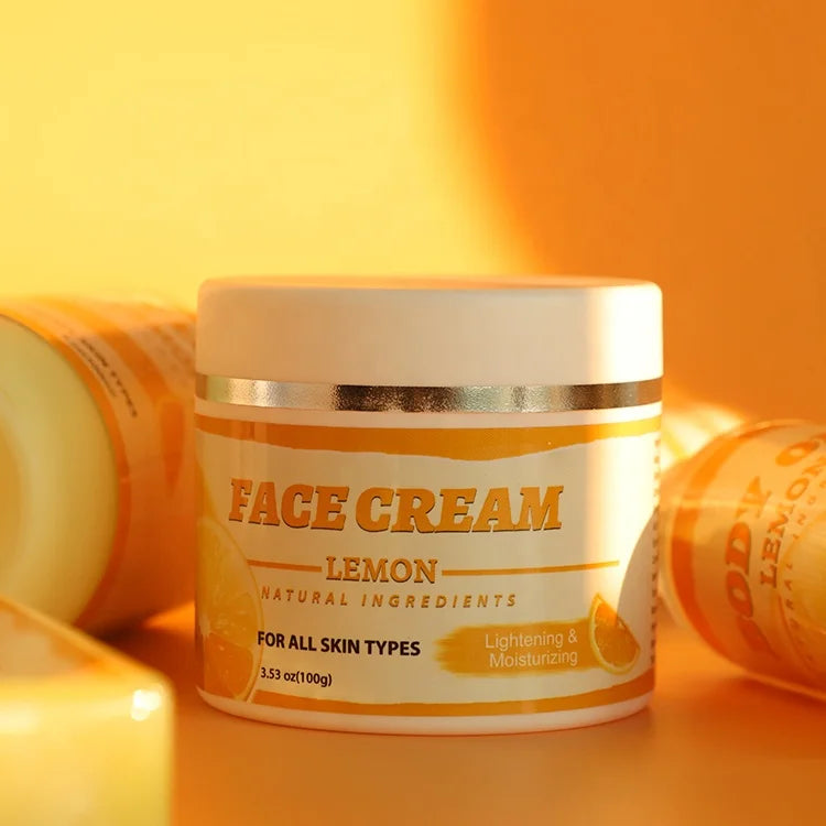 Private Label Whitening Vitamin C Lemon Cream  Moisturizing Cream Skin Lightening Bleaching Beauty Cream Facial Care
