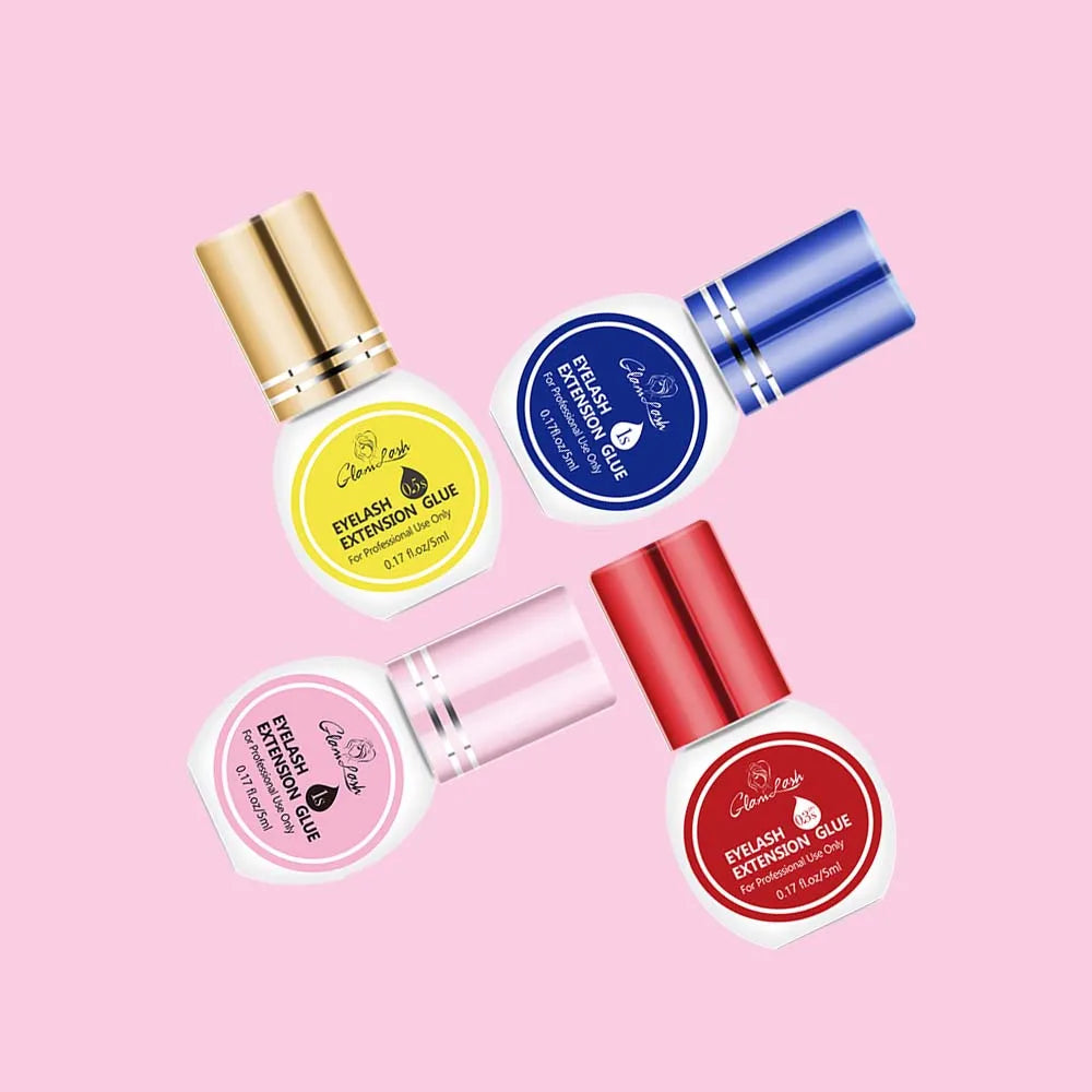 GLAMLASH Brand Waterproof Extension Eyelash Glue Custom Private Label Eyelash Extension Glue Strong Adhesive Eyelash Glue