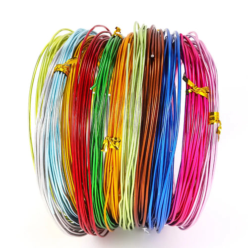 0.6-2mm Round Aluminum Wire Versatile Painted Aluminium Metal Wire for DIY Jewelry Making Accessories