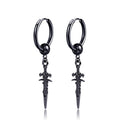 Hot Sale Retro Punk Ringing Arrow Hip Hop Street Couple Earring Boys Earrings Cross Sword Men's Ear Clips Stainless Steel