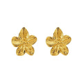 European and American Fashion Jewelry Flower Earrings Stainless Steel 18K Gold Ready Stock Wholesale Geometric Women's Earrings