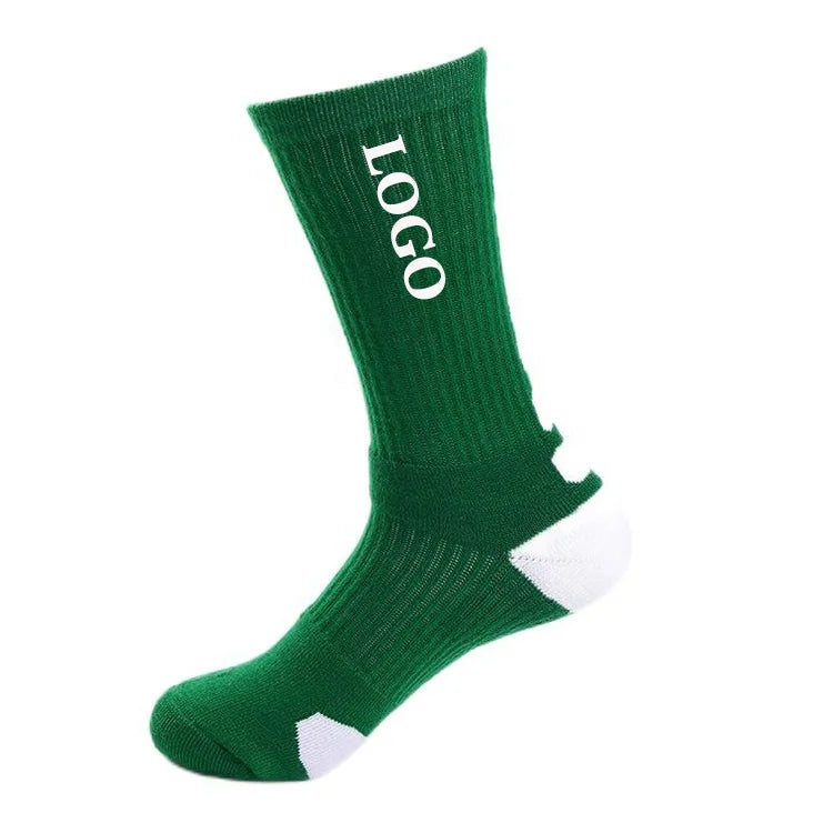 Athletic Crew Socks for Men Green Cool Breathable Running Sport Comfortable Socks Sustainable Anti-slip Casual Socks