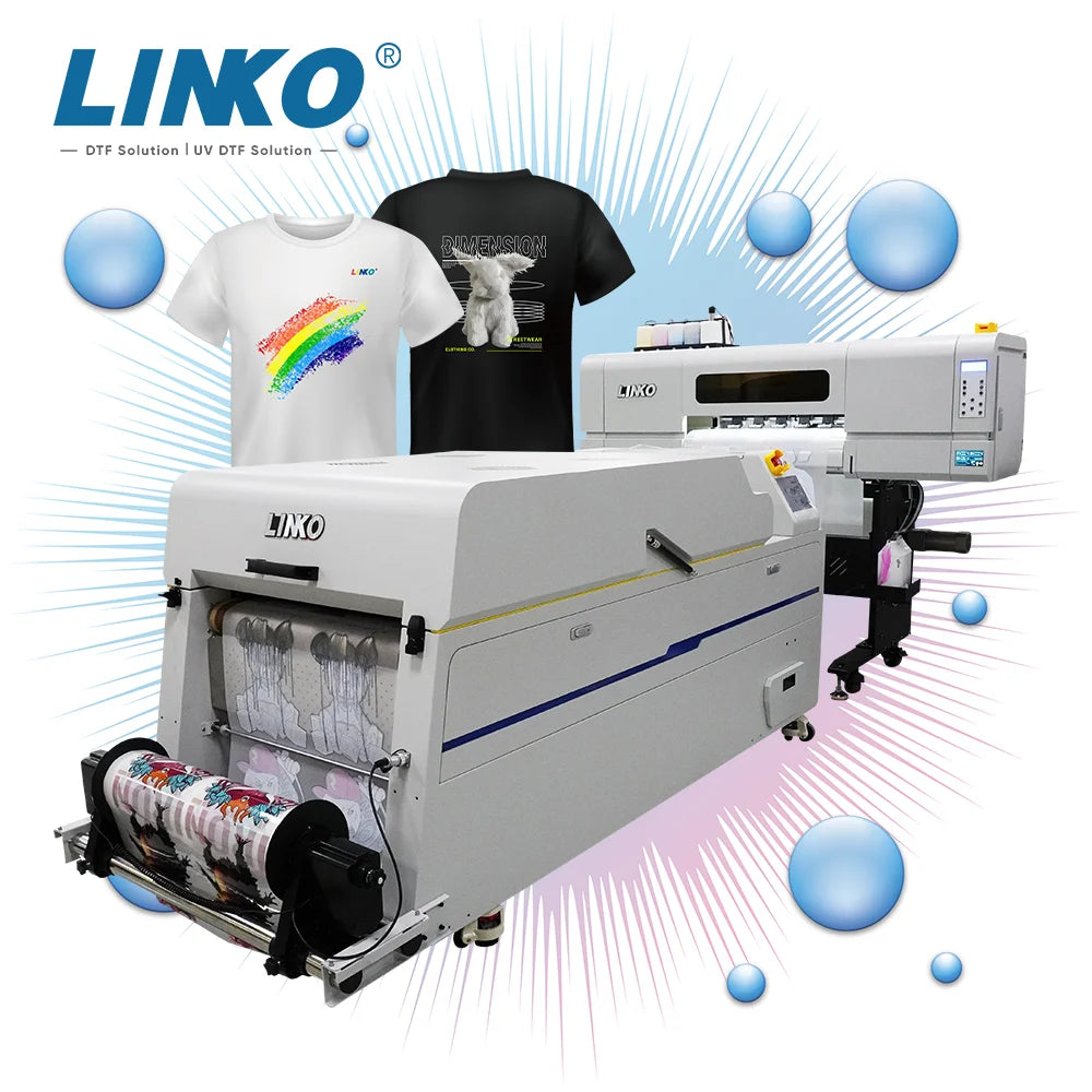 LINKO High-Efficiency A1 I3200 Head Automatic T-Shirt DTF Printer With High-Speed New Condition for DTF Printer Category