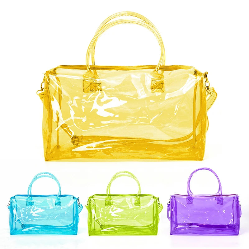 Women's Waterproof Sports Duffle Bag with Custom Gym Logo 10 MOQ Fashion Zipper Closure Letter Pattern Travel Bag Set
