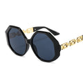 2024 Irregular Oversized Eyeglasses Shades Vintage Uv400 Unique Stylish Women Custom Metal Men Luxury Sunglasses High Quality
