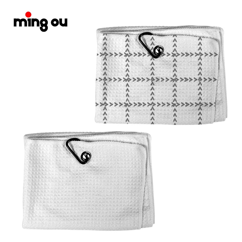 Sublimation Blank Golf Towel with Carabiner Waffle Towel