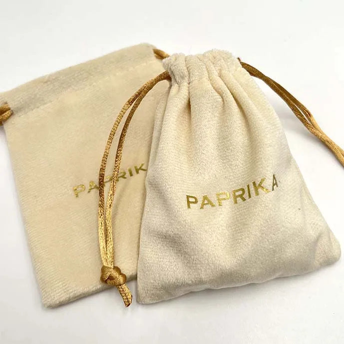 High-End Small Glitter Velvet Drawstring Bag Recyclable Silk Screen Printed Cosmetic Packaging Velvet Dust Pouch Velvet Pouch