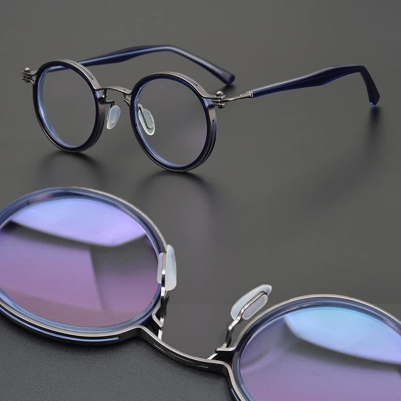 2025 Factory Odm Luxury Business Titanium Eyewear Acetate Spectacle Frame Titanium Eyeglasses