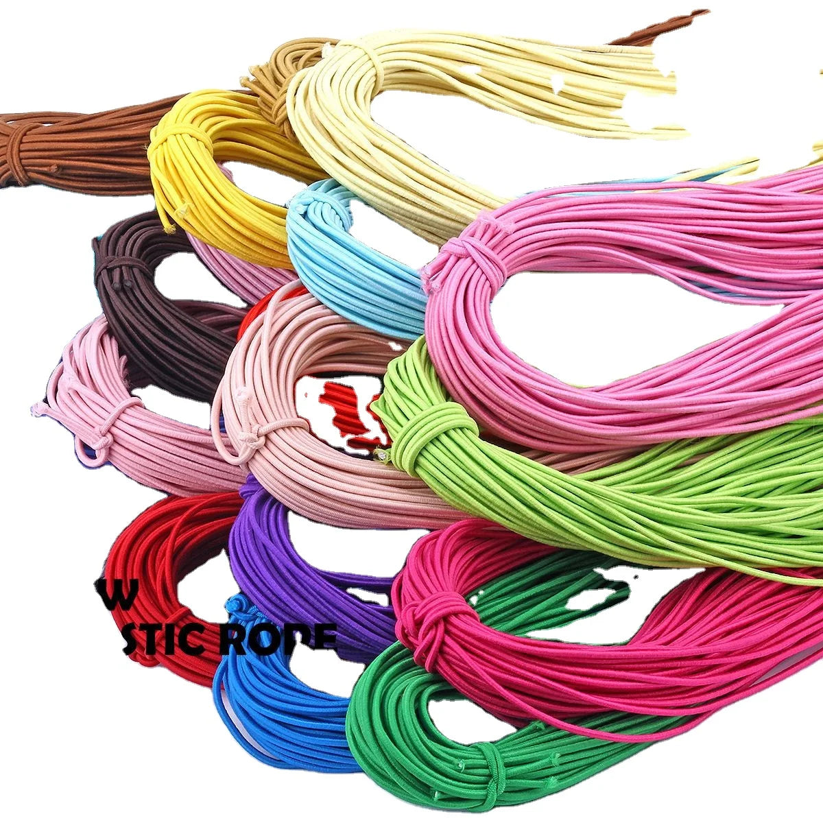 DIY Elastic Colourful Draw Strong Round Polyester Rope Jewelry Elastic Thread Cord