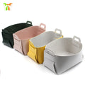 YY Stock Square Foldable PU Leather Storage Basket Sundries Organizer Set