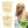 613 Blonde 130% Density Transparent Lace Closure Perruque 13*4 Lace Front Cambodian Virgin Cuticle Aligned Hair Lace Closure MegaBDM