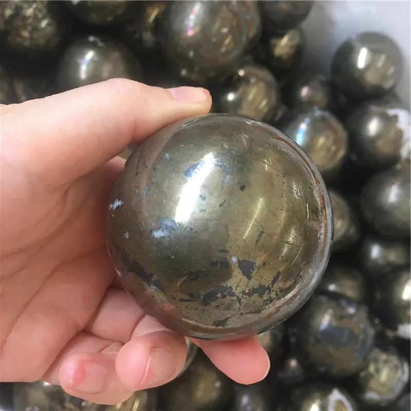 Polished Natural Price Pyrite Crystal Ball Crystal Stone Ball Sphere