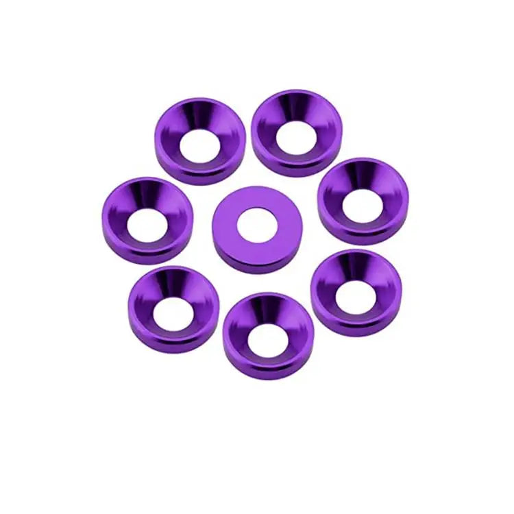 Aluminum Anodized Black Oxide Internal Tooth Countersunk Flat Washer M3-M8 100 PCS