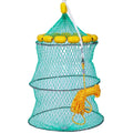 Saltwater Fishing Basket With Float 1.8 * 1.8 cm 3 Layers Thickening Mesh 35 40 45 50# Nylon Fishing Net