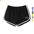 Custom Embroidery Logo Sports Shorts Summer Elastic Drawstring Patchwork Soft Women Terry Shorts