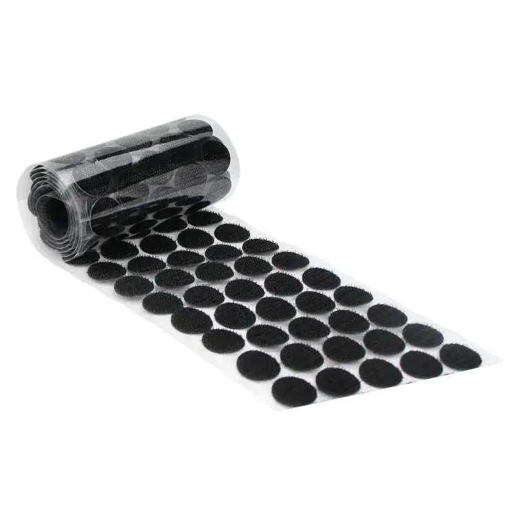 Jiehuan Custom Color Eco-Friendly Double Sided Hook Loop Dots Self-Adhesive Fastener Tape Made Nylon Polyester Elastic Material