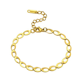 Alin Best Selling Gold Plated High Polishing Stainless Steel Chain Bracelets for Women Wholesale