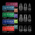 BIN Cross-border Hot Selling 440 Pcs PMMA Ballet clear No-carving and No-mark Thin Extended Frosted Full and Half Nail Tips