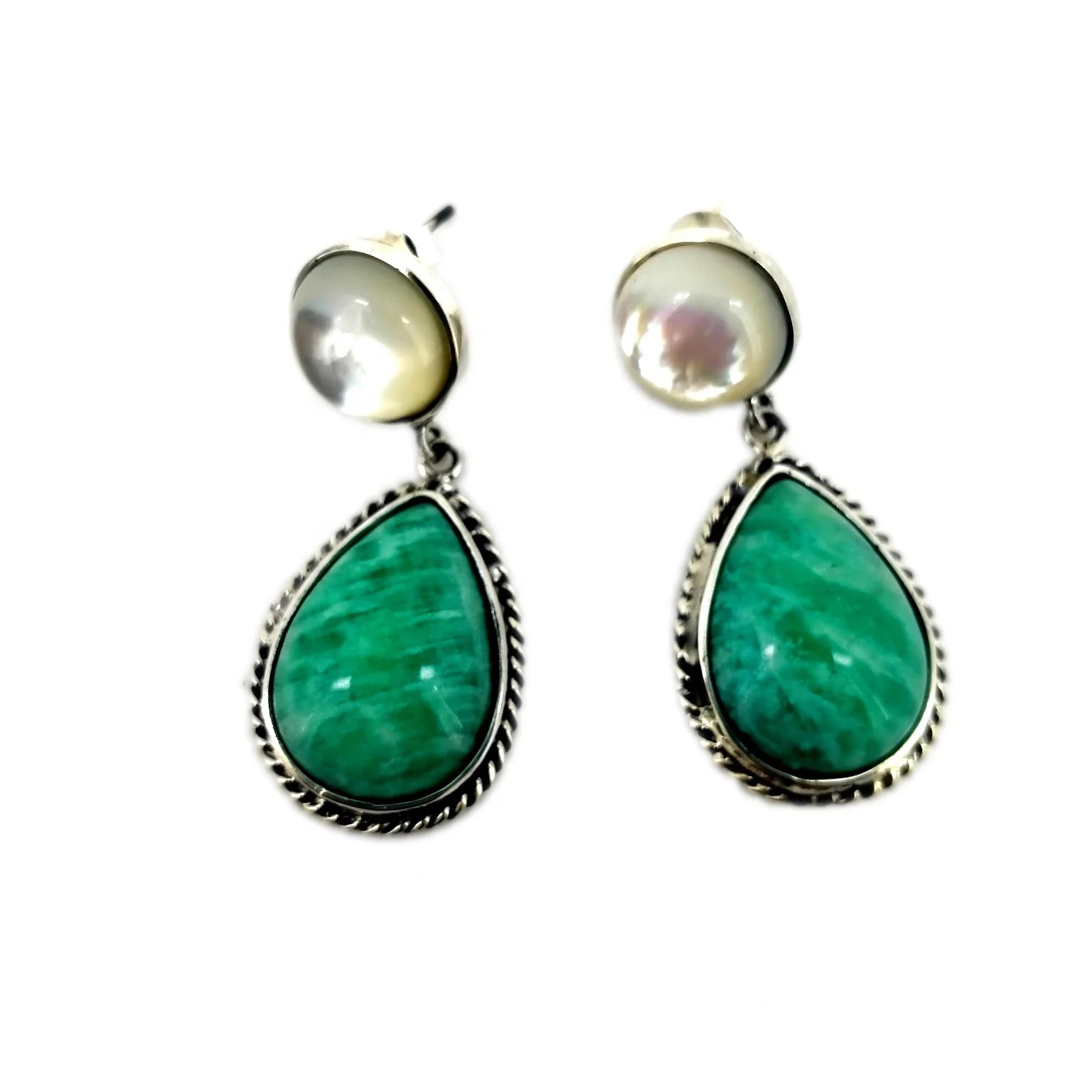 925 sterling silver Gemstone Earring Agate Natural Green Gemstone Calming Grounding