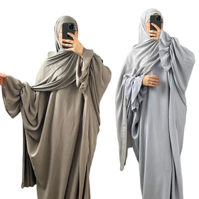 New Modern Solid Color Bell Cuffs Women Abaya Kaftan Long Muslim Dress Dubai Abayas Cardigan Robe Maxi Islamic Dresses