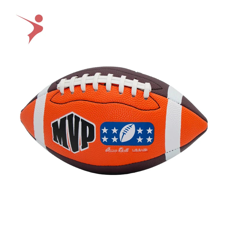 Children Size 3 Rugby Balls  American Football Orange Brown Color Soft PVC Material Resistant Anti-slip Rugby Ball Welcome OEM