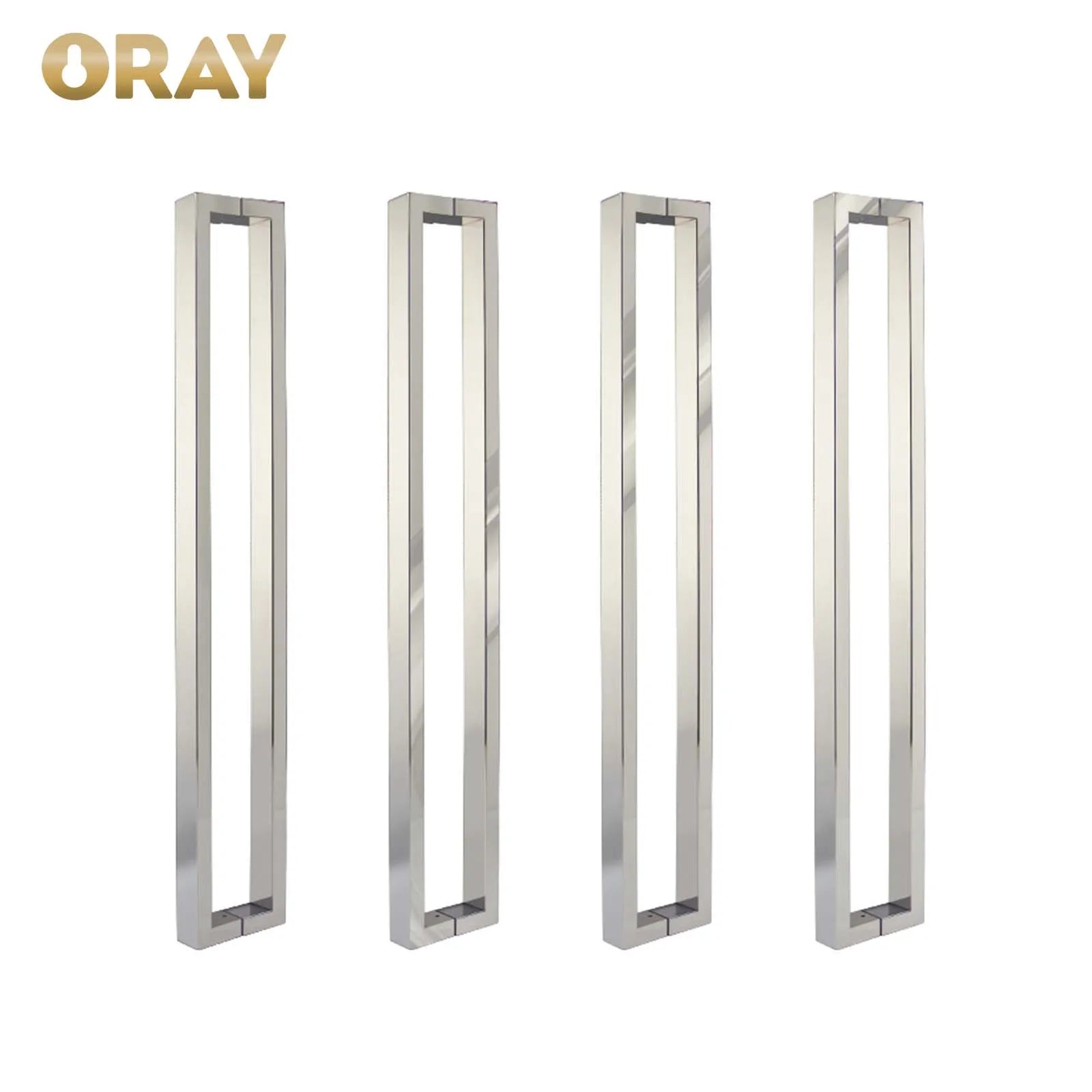 ORAY Glass Door Pull Handle 80cm Stainless Steel Glass Door Handle Modern Long Pull Door Handle for Front Door Hotel Hall