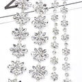 Glass Rhinestone Flower Shape Cup Chain Crystal Sew on Applique Trim Embellishment for Apparel Dress Shoes Wedding Decoration