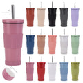 Manufacturer-Direct Insulated Drink Cup Large Capacity Stainless Steel Straw Tumbler with Anti-Slip Sleeve Modern Design