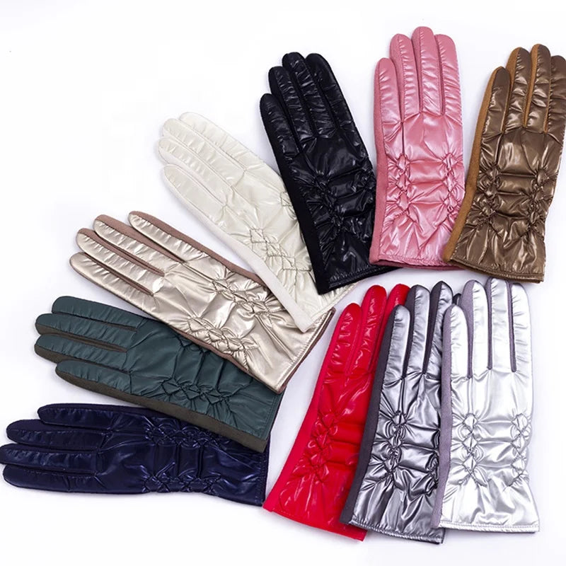 Landfond Accessory Ladies Winter Ski Thick Warm Touch Screen Gloves Outdoor Riding Velvet Gloves