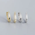 2024 Fashion Jewelry 925 Sterling Silver Big Earrings Sets With Diamond Oval Shape Gold Plated Big Hoop Earring Jewelry Women