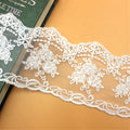 1 Yard Embroidered Lace Mesh Trim Ribbon Bridal Wedding Dress Jewelry Sewing Fabric DIY Craft