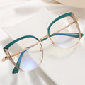 2025 Eyeglasses New Women's Metal Full Frame Glasses Stylish Bright Color Blue Blocking Glasses Frame